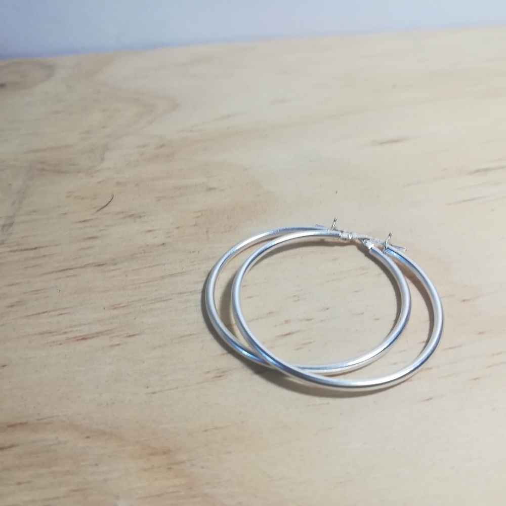 Sterling silver hoop earrings